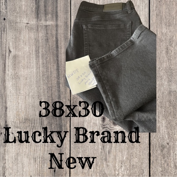 LUCKY BRAND 38x30 NWOT MENS BLACK JEANS - Picture 4 of 12